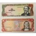 DOMINICAN REPUBLIC 1984 . ONE 1 - ONE THOUSAND 1000 PESOS BANKNOTES . SPECIMEN